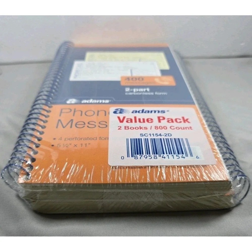 Adams Phone Message Value Pack 2 Books‎ 800 Count Carbonless Duplicate SC1154D